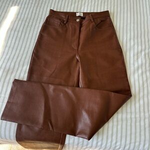 Aritzia Brown Straight Leg Pants
